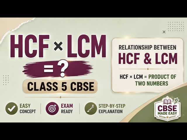 Relationship Between HCF & LCM | Formula Explained | Class 5 CBSE Maths