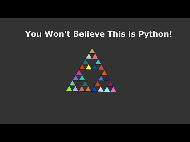 🎨Colourful Sierpinski Triangle with Python Turtle 🐢| Fractal Art Animation| Amin Coding.