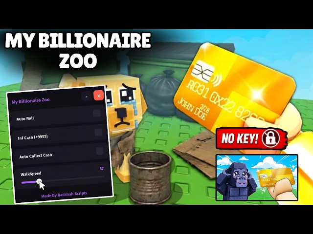 🦁 My Billionaire Zoo Script 2026 | Auto Roll, Infinite Cash & Collect Cash (NO KEY)