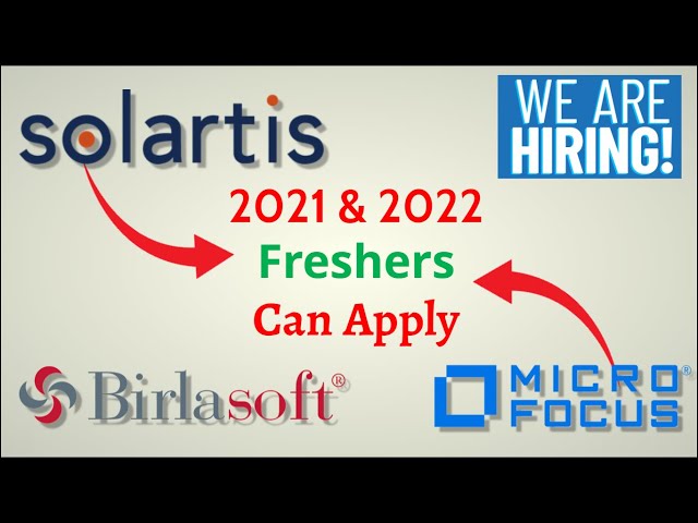 Solartis | Birlasoft | Micro Focus | Hiring Freshers | Job Opportunity for Feshers | We're Hire