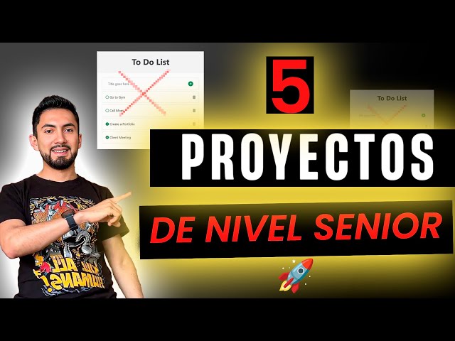 ¡DEJA de hacer To-Do Apps! 5 Proyectos para pasar de JUNIOR a SENIOR (El método que SÍ funciona) ✅