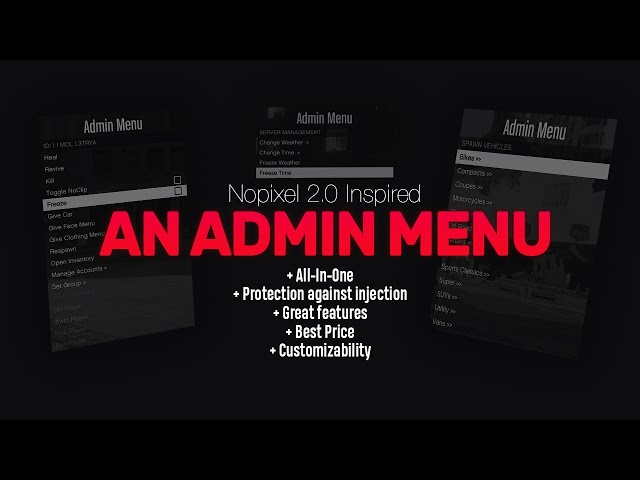 AN Admin Menu | The All-In-One Admin Menu [QBCore & ESX] [PAID]