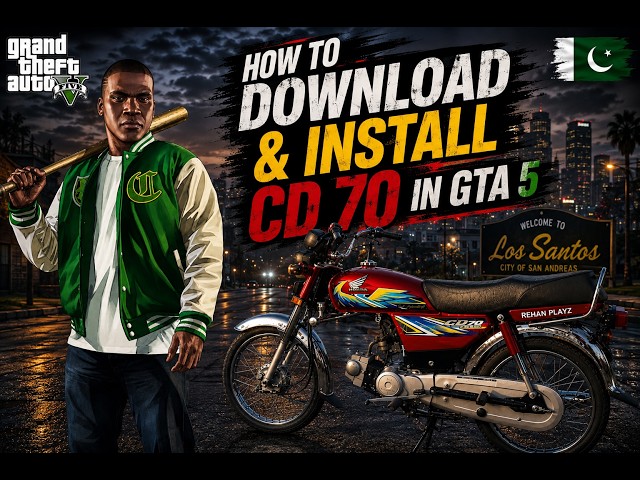 How to Download & Install Honda CD 70 in GTA 5 | GTA 5 CD 70 Mod