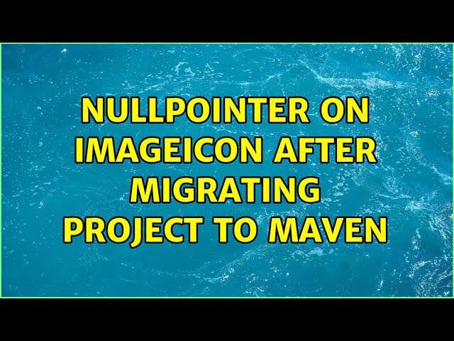 NullPointer on ImageIcon after migrating project to Maven