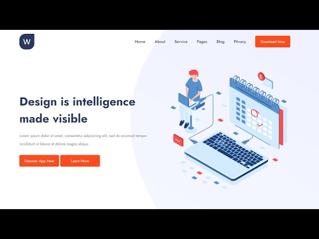 Website Template in HTML and CSS With Source Code ||  Website Template HTML CSS || Creative Networks