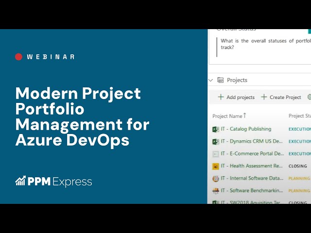Modern Project Portfolio Management for Azure DevOps | Webinar | PPM Express