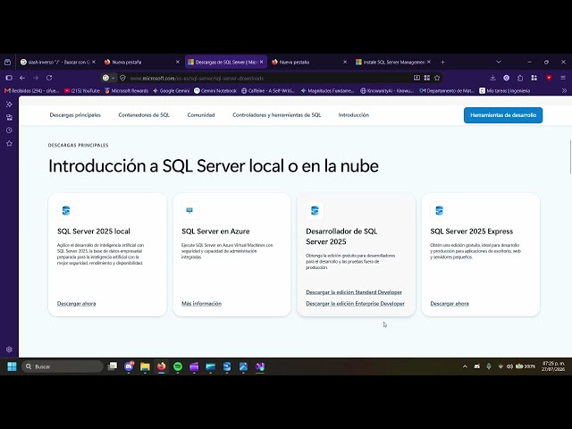 Como descargar SQL data base Express   Microsoft Free Tool