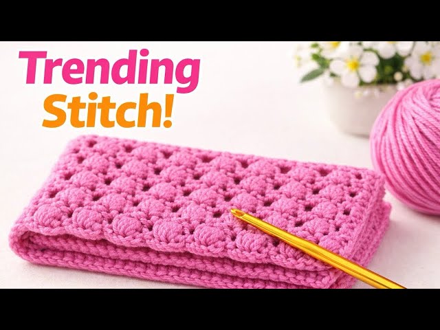 Crochet, New Stitch, Blanket Pattern Fast & Easy Crochet Stitch for Beginners 