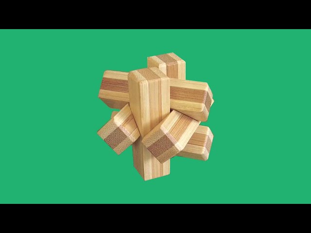 Wooden Knot Puzzle Solution | How to Solve the 6-Piece Burr Puzzle Step by Step