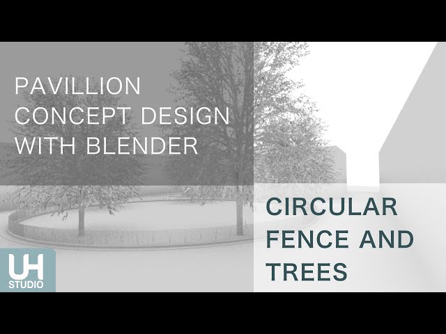 Pavilion 03 - Array fence on a curve and trees