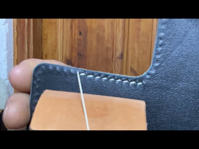 Simple technique to get slanted saddle stitch on both sides?