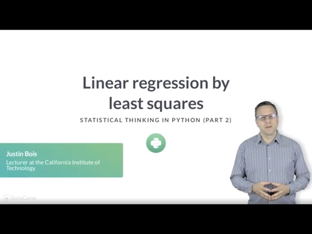 Python Tutorial : Linear regression by least squares
