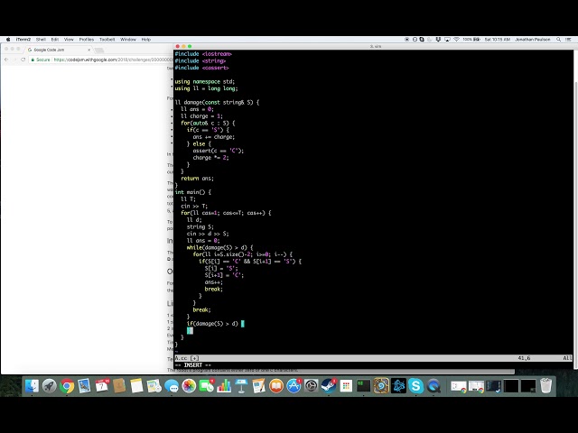 Google Codejam 2018 Qualification Round - Saving the Universe Again