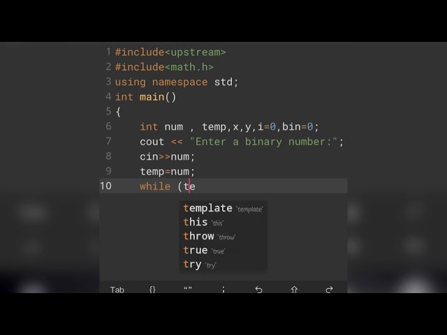 C++ program to convert binary code to gray code