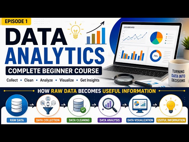 Data Analytics Full Course for Beginners | Episode 1 |What is Data Analytics?Types of Data Explained