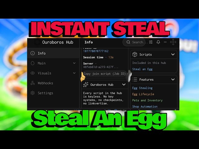 [🔥BEST] Steal An Egg Script - NO KEY, INSTANT STEAL, AUTO FARM, INFINITE EGGS, BEST SCRIPT