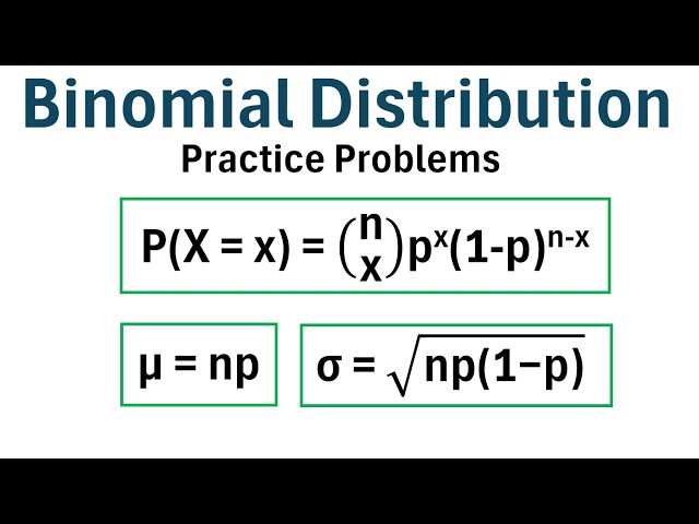 Finding the Probability of a Binomial Distribution (Practice Problems)