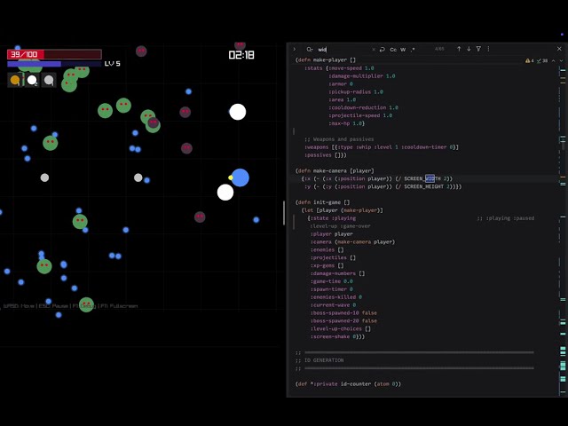I’m Modifying a Game Live While It’s Running - Raylib + Clojure