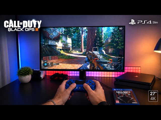 COD: Black Ops 3 | PS4 Slim POV Gameplay 27" 4K Monitor