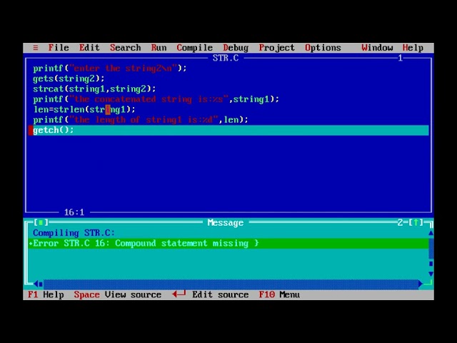 string function  for string manipulation  in c language