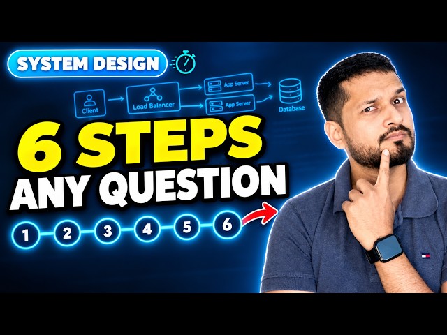 How to Approach ANY System Design Interview Question (6-Step Framework)