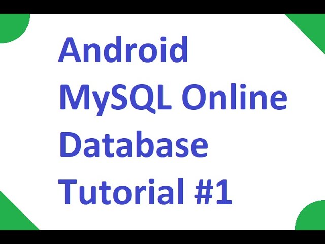 How to Connect Android App to Online MySQL Server Database Tutorial Part 1 - IONOS (1&1) Web Hosting