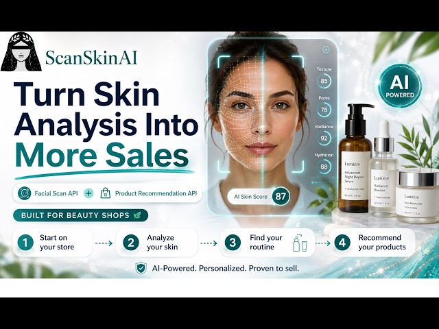 AI Skin Analysis + Product Recommendation API for Beauty Stores | ScanSkinAI