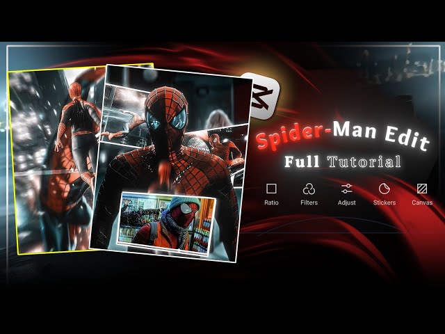 Trending spiderman edit tutorial on Capcut [ tik tok edit ]