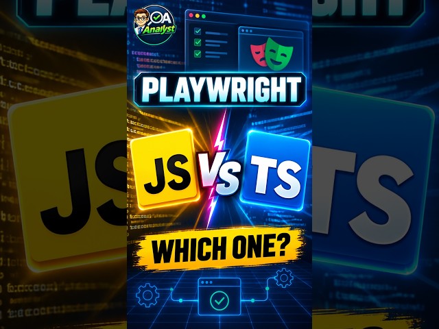 JavaScript vs TypeScript for Playwright 🤔 Which Should You Learn?  #playwright #shorts