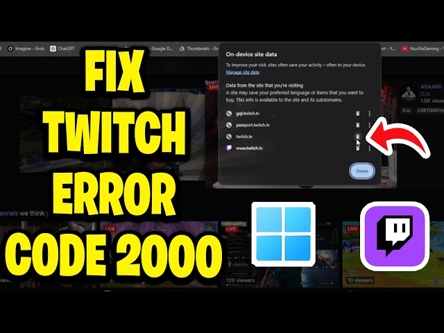 How To Fix Twitch Error Code 2000 (Quick Guide)