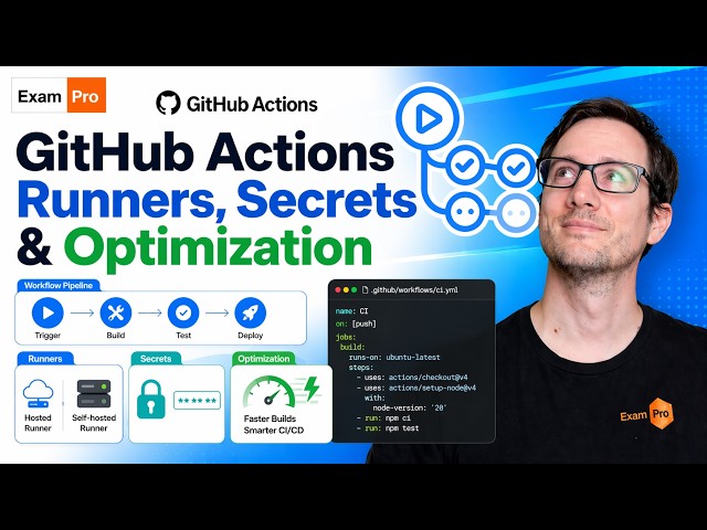 GitHub Actions Runners, Secrets, and Optimization - Full Course
