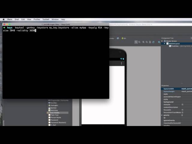 How to create keystore to sign in Android apps via Keytool