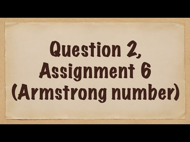Assignment 6, Question 2