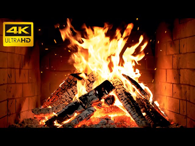 🔥 Chimenea MÁS relajante, troncos humeantes y leve crepitar, meditación invernal (Fireplace 4K)