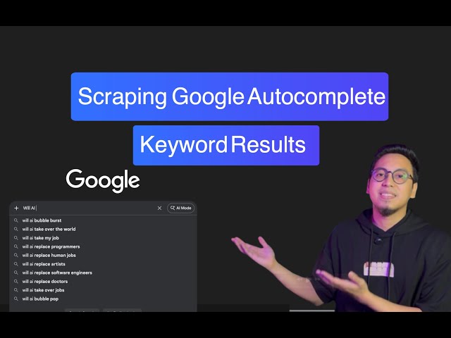 Scrape Google Autocomplete keywords using Python and Simple API