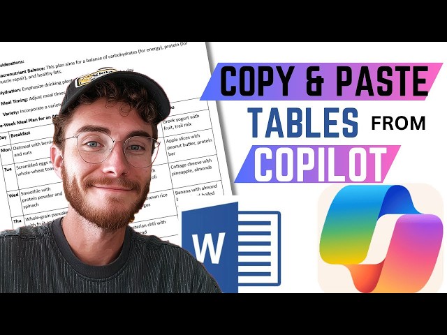 How To Easily Copy And Paste Tables From Copilot To Word Document