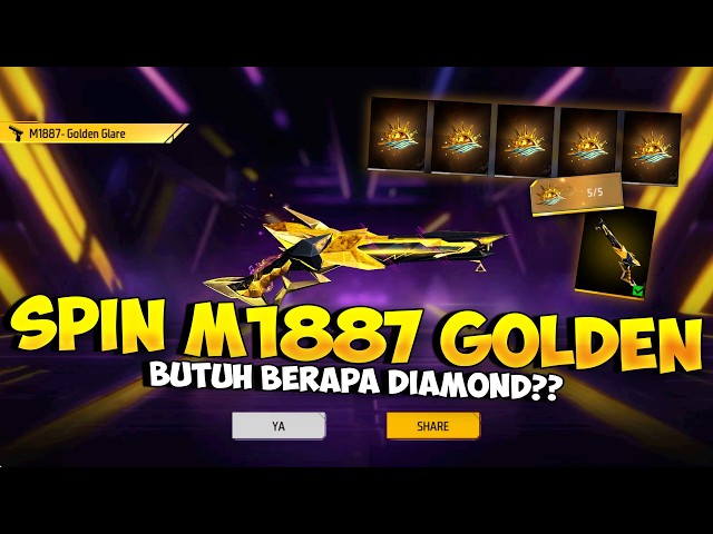 SPIN SG2 GOLDEN TERBARU !! Borong Spin M1887 Golden Glare / SG Emas Sampai Dapat Butuh Berapa DM