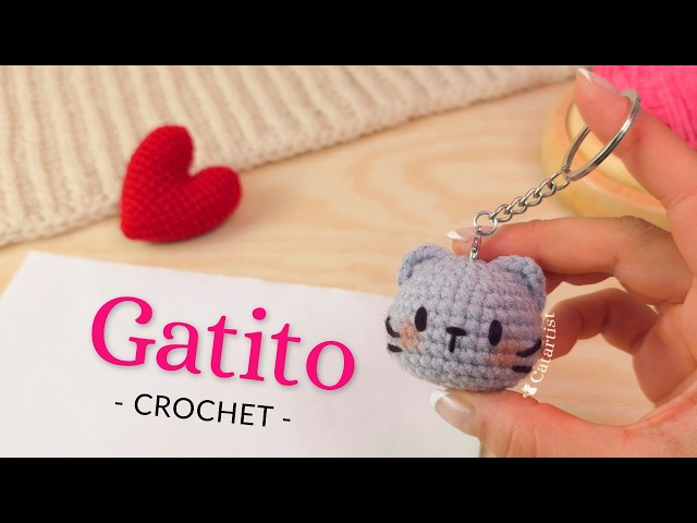 😍🩷 Amigurumi CAT Keychain - Step-by-step Crochet Tutorial - BEGINNERS