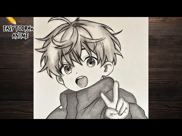 How to draw ANIME BOY step by step || Easy anime drawing || Pencil sketch art