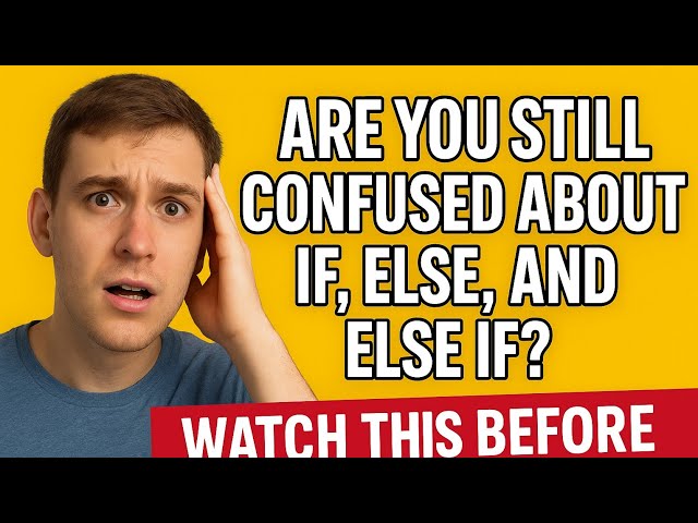 If, Else If, Else: THE CHAIN OF COMMAND #java