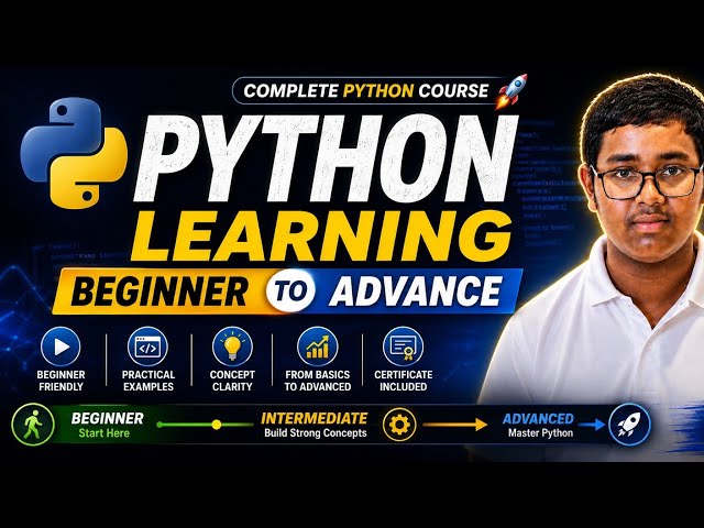 🐍 Python Learning: Beginner to Advanced | Complete Python Cour🔥💯