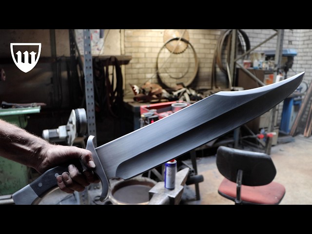 Forging a blowup of a GIANT Bowie knife, the complete movie.