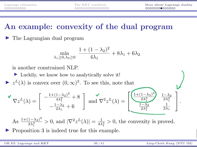 [OR3-Theory] Lecture 6: Lagrange Duality and the KKT Condition #12 An example of Lagrange duality