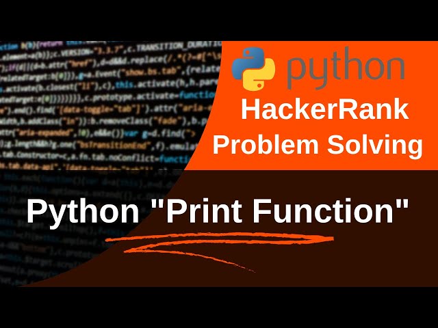 print function in python | HackerRank Problem | Python Solution