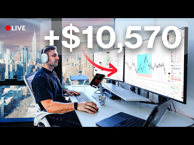 LIVE DAY TRADING - How I Profit $10,570 Risking $2k [My 10x Strategy]