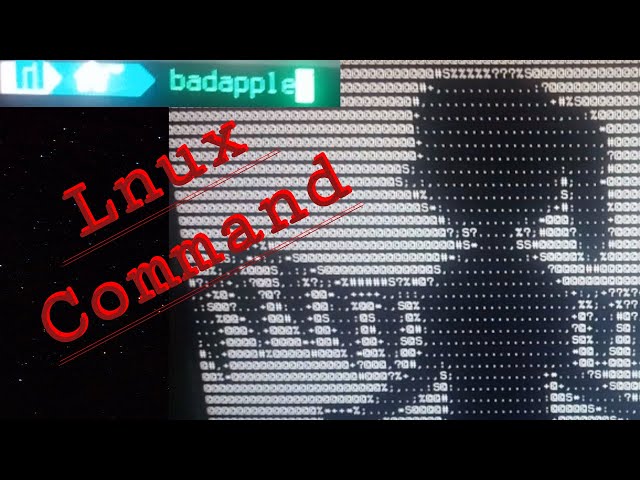 Bad Apple!! but it's a linux terminal command