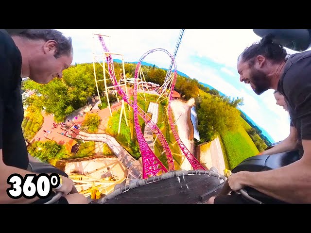 Mystic (Walibi Rhône-Alpes) - VR ONRIDE - 360° looping roller coaster POV