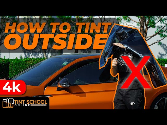 How To Tint Car Windows OUTSIDE | Secrets To Mobile Window Tinting | Tint Training Classes