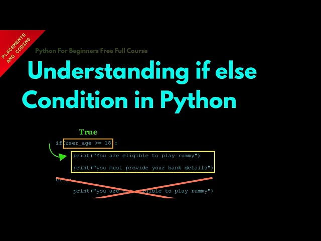 Understanding if else Condition in Python || Lesson 36 || Python For Beginners ||