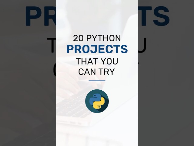 20 Python Project Ideas You Can Try - Beginner to Advanced 💻🔥 #coding #shorts